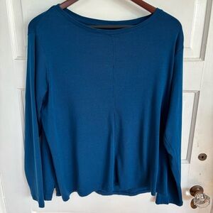 J. Jill Teal Long-Sleeve Pima Cotton Tee